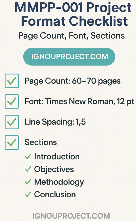 MMPP-001 Project Format Checklist: Page Count, Font, Sections