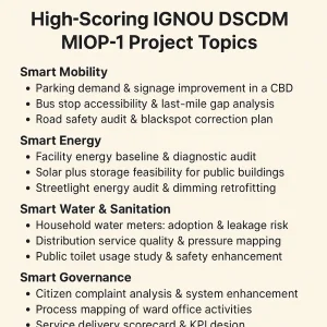 High-Scoring IGNOU DSCDM MIOP-1 Project Topics