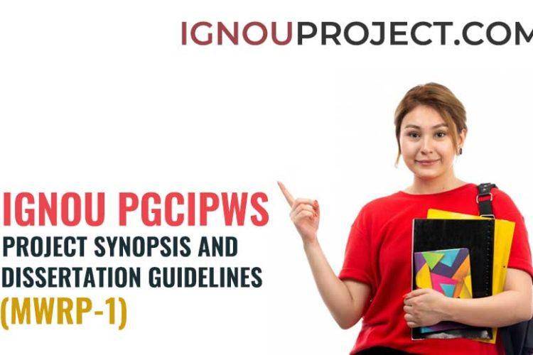 IGNOU PGCIPWS Project (MWRP 01)