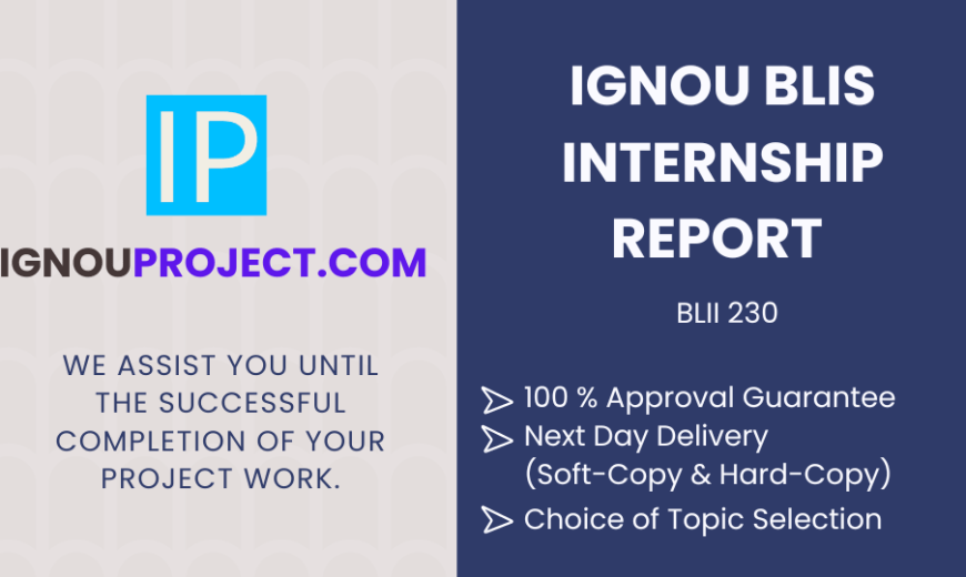IGNOU BLIS Internship Report | BLII 230