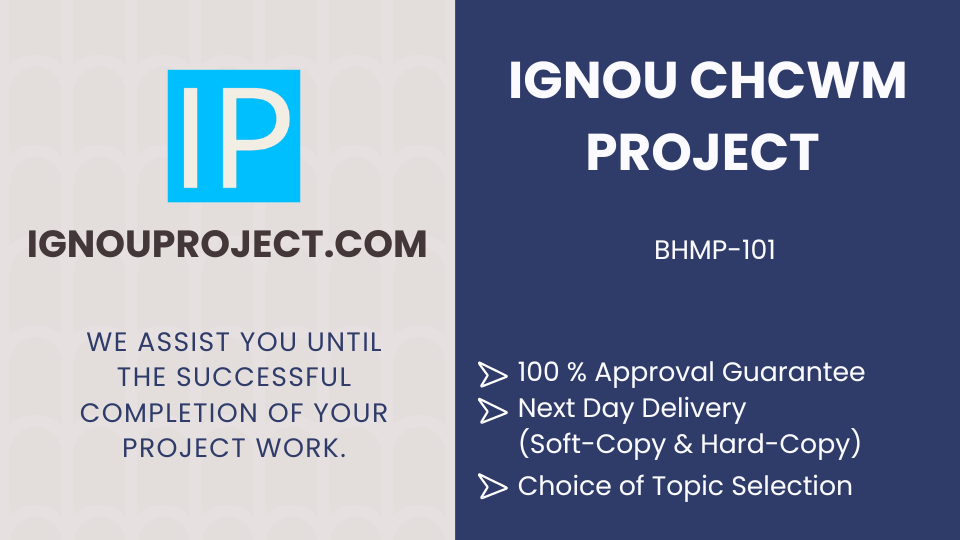 IGNOU CHCWM Project | BHMP-101
