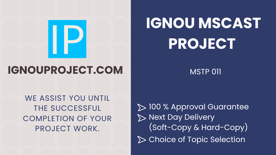 IGNOU MSCAST Project Dissertation | MSTP 011
