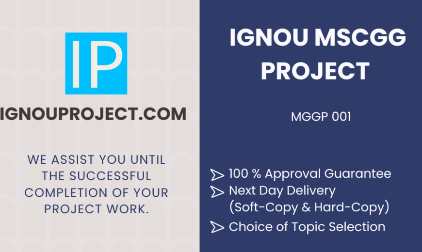 IGNOU MSCGG Project | MGGP 001