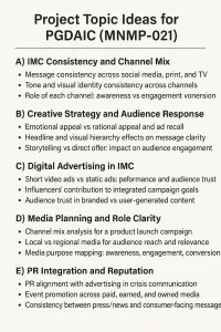 Project Topics Ideas for PGDAIC (MNMP-021)