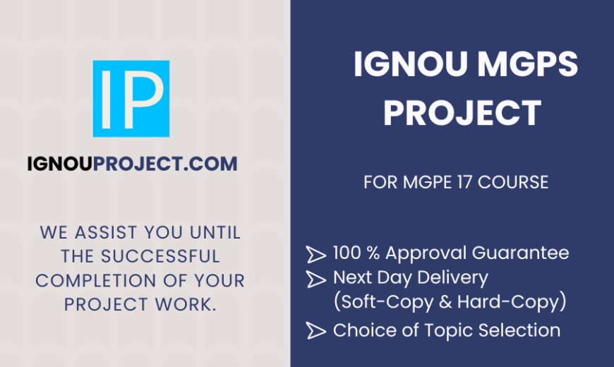 IGNOU MGPS Project MGPE 17