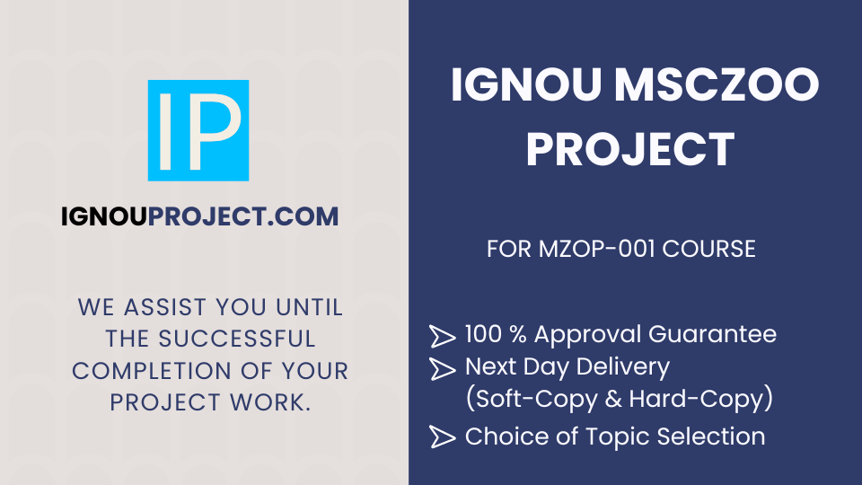 ignou msczoo project mzop 001