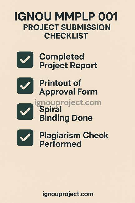 IGNOU MMPLP 001 Project Submission Checklist