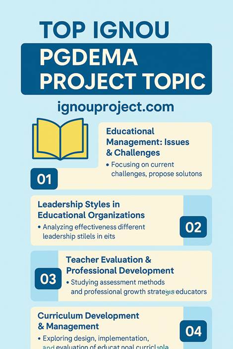 Top IGNOU PGDEMA Project Topics