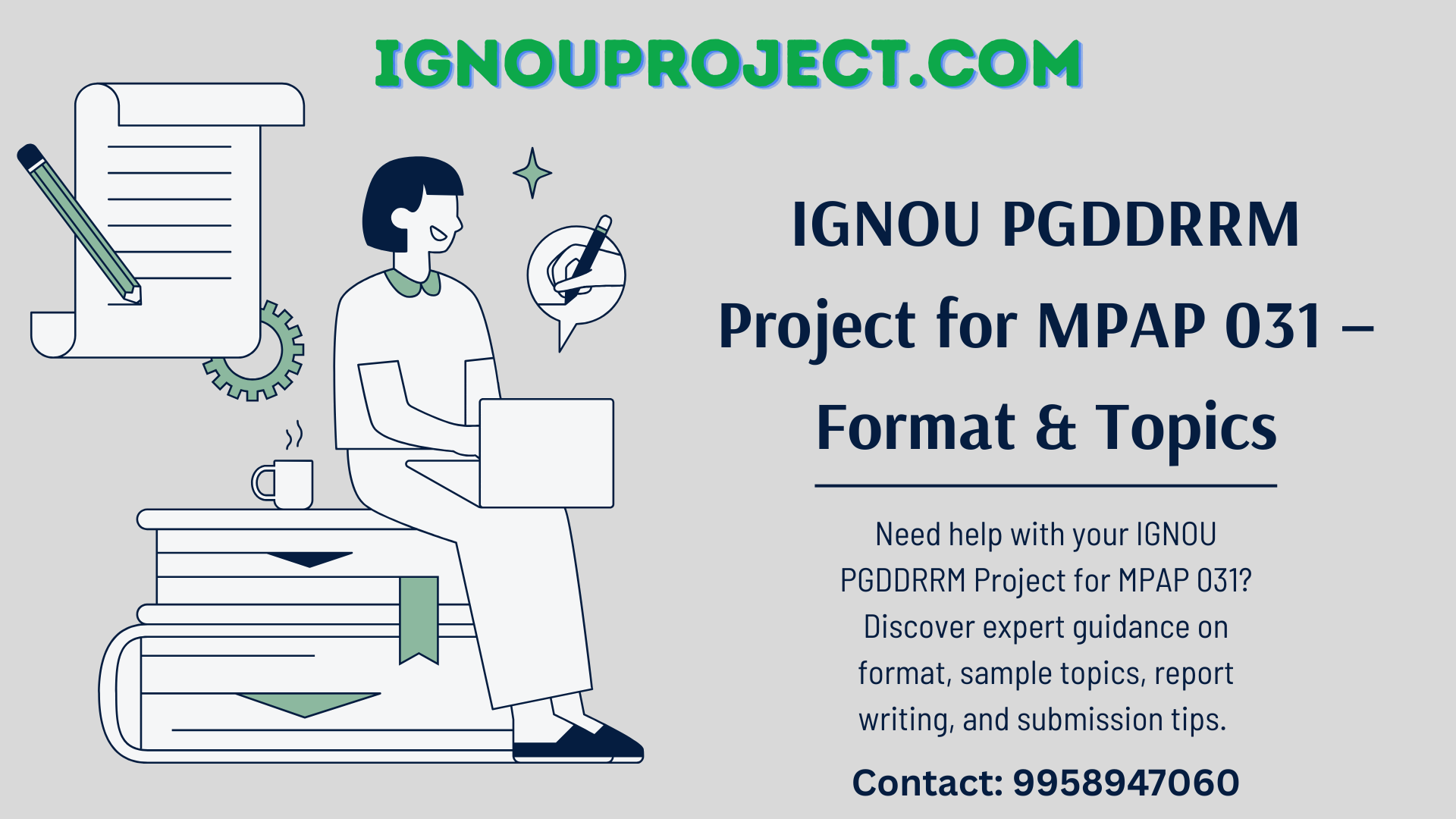 IGNOU PGDDRRM Project for MPAP 031 – Format, Topics & Submission
