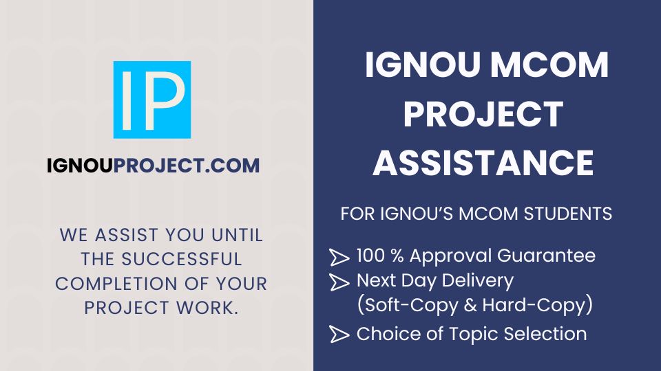 ignou mcom project assistance