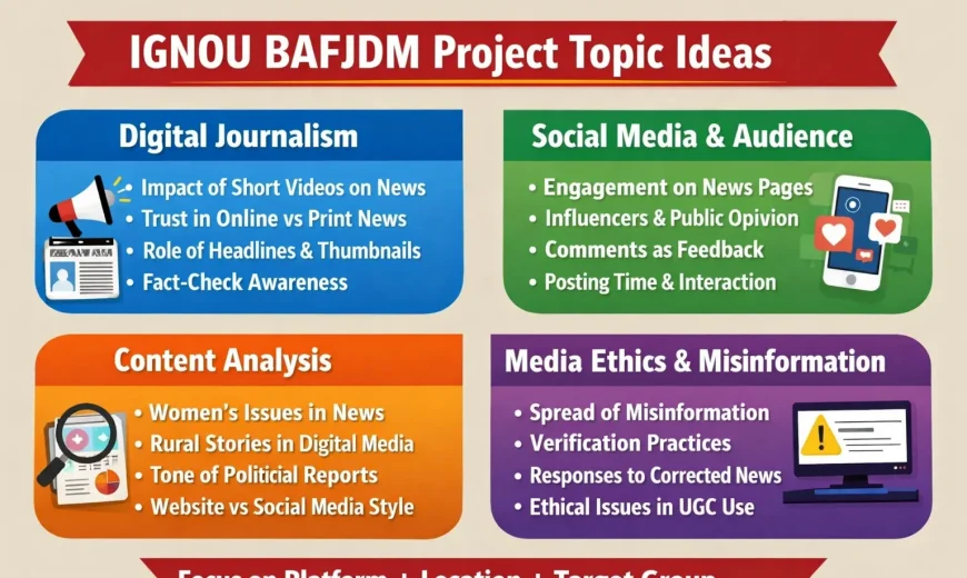 IGNOU BAFJDM Project Topic Ideas