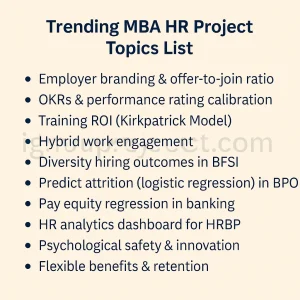 Trending MBA HR Project Topics List