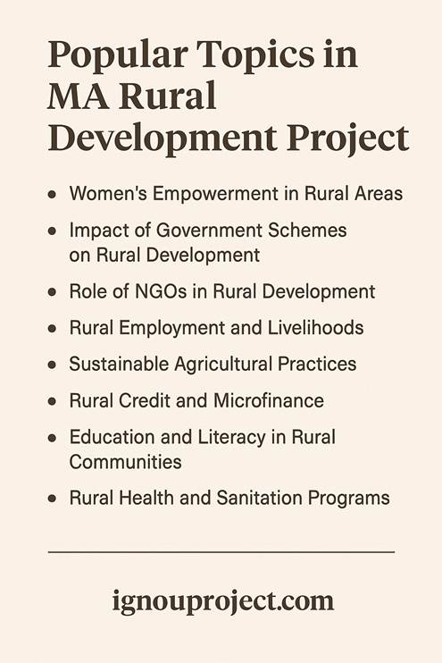 IGNOU MARD Project Topics