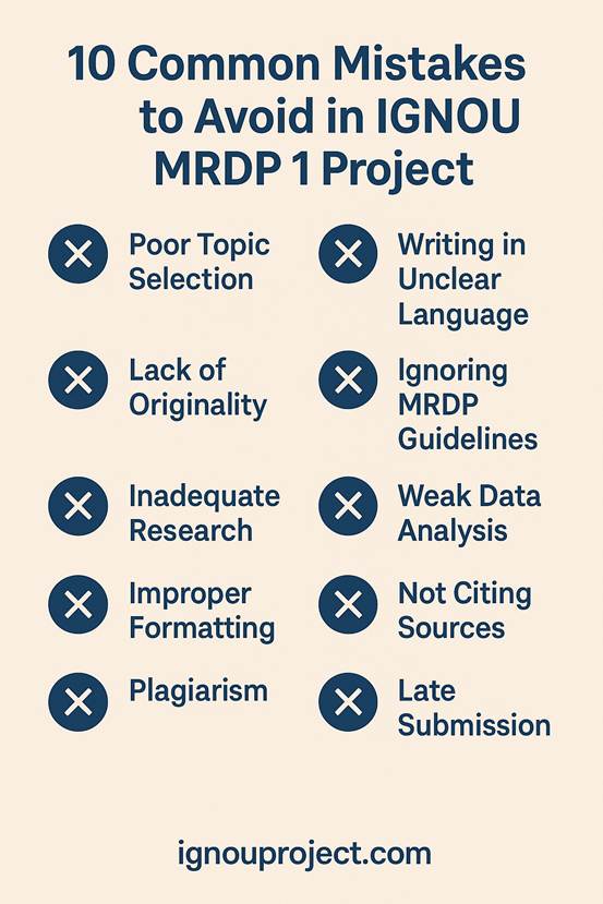 Common Mistakes to Avoid in IGNOU MARD Project