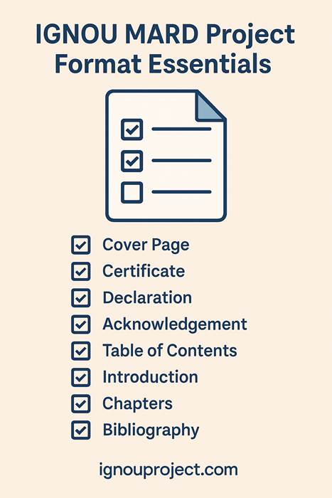 IGNOU MARD Project Format Essentials