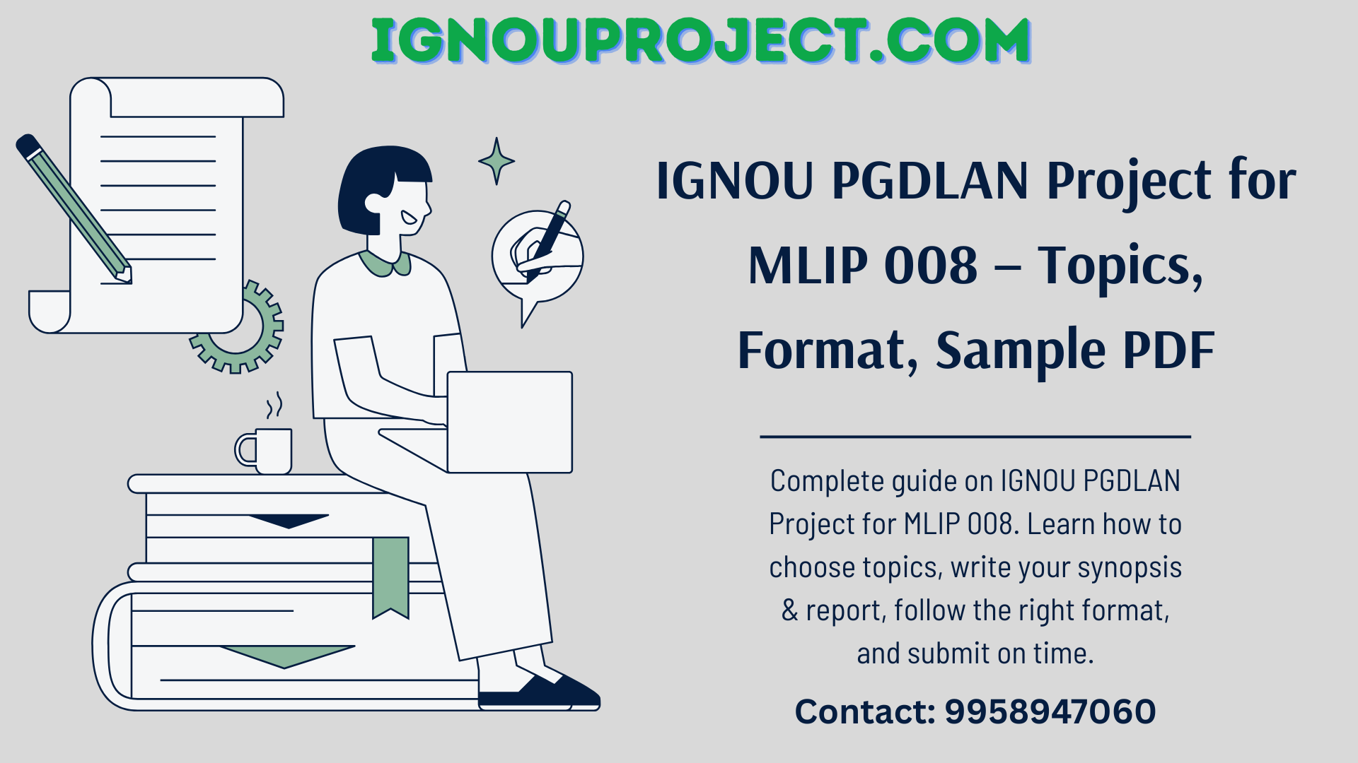 IGNOU PGDLAN Project for MLIP 008 – Topics, Format, Sample PDF