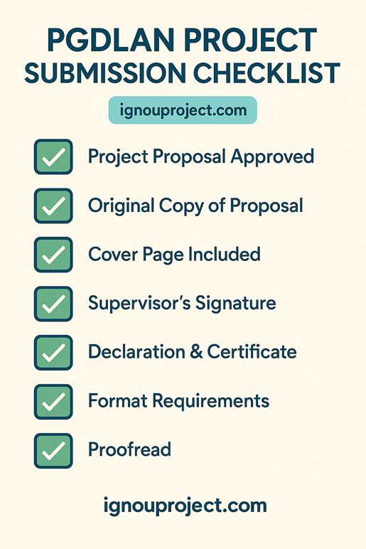 PGDLAN Project Submission Checklist