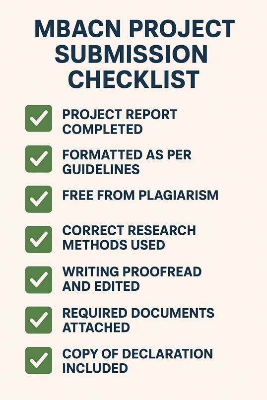 IGNOU MMPNP 001 Project Submission Checklist