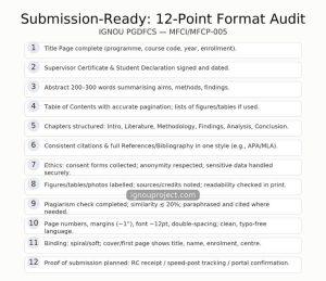 IGNOU PGDFCS Project in 7 Steps
