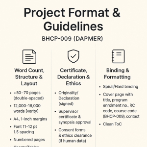IGNOU DAPMER Project Format & Guidelines