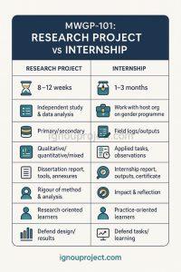 Research Project vs Internship (Pros/Cons, Evidence, Output)