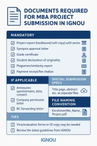 Documents Required for MBA Project Submission in IGNOU