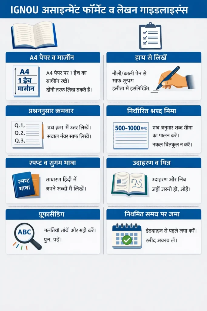 IGNOU Assignment Format and Writing Guidelines in Hindi
