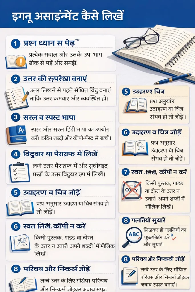 इग्नू असाइनमेंट कैसे लिखें