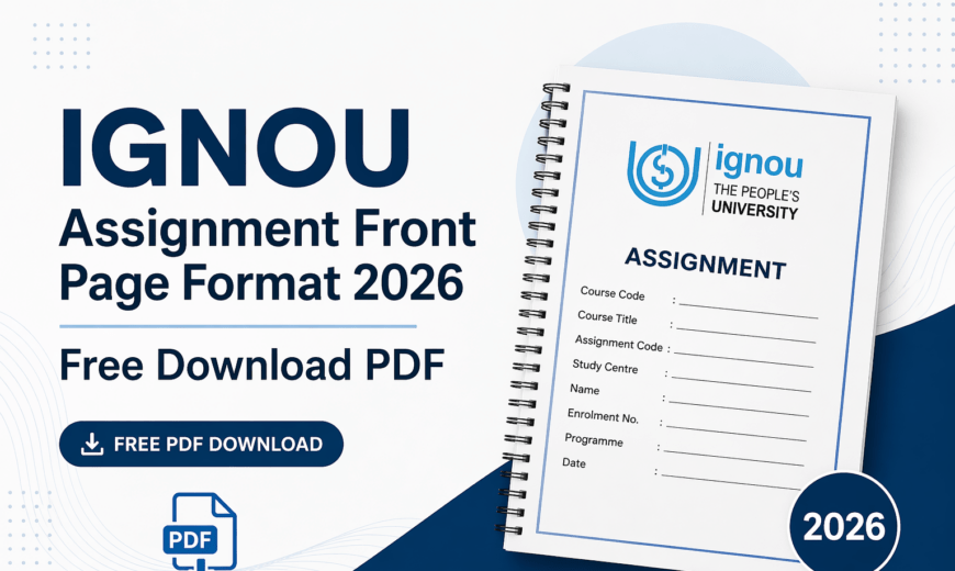 Ignou Assignment Front Page