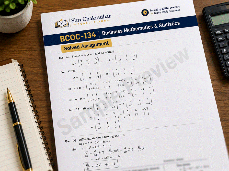 IGNOU BCOC-134 syllabus and units for BCOMG