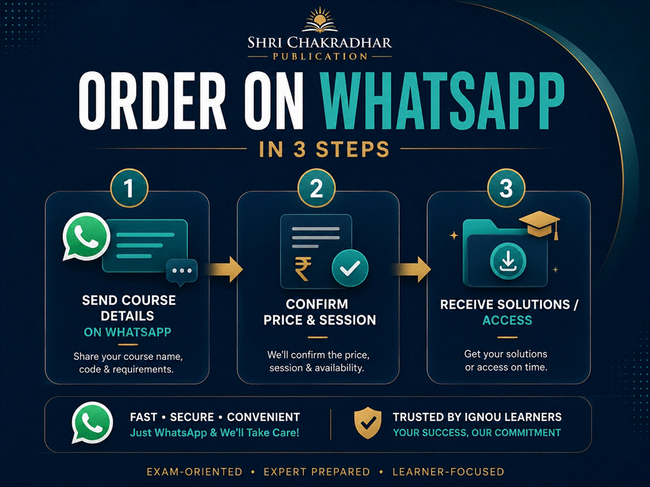 How to order IGNOU MMPC-001 solutions on WhatsApp in 3 steps