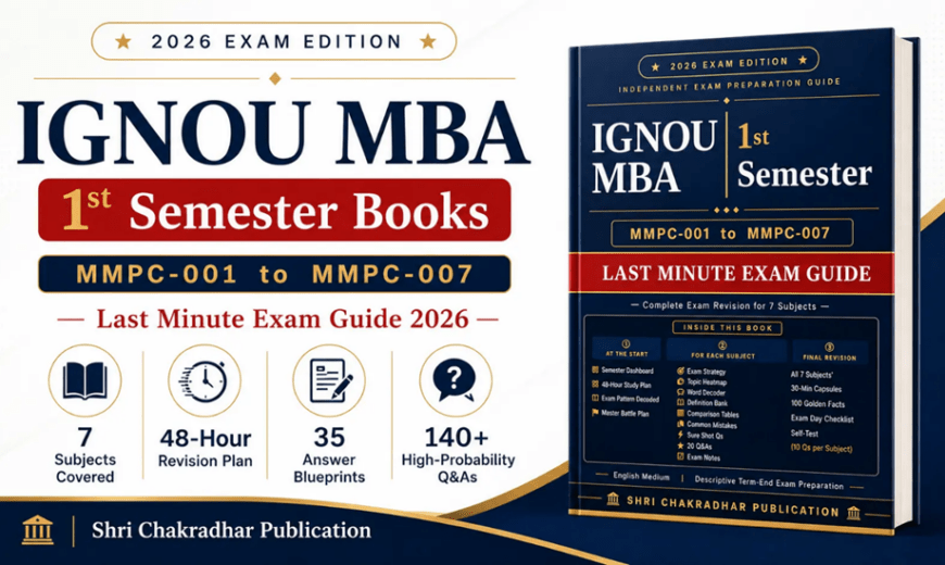 IGNOU MBA 1st Semester Books MMPC-001 to MMPC-007