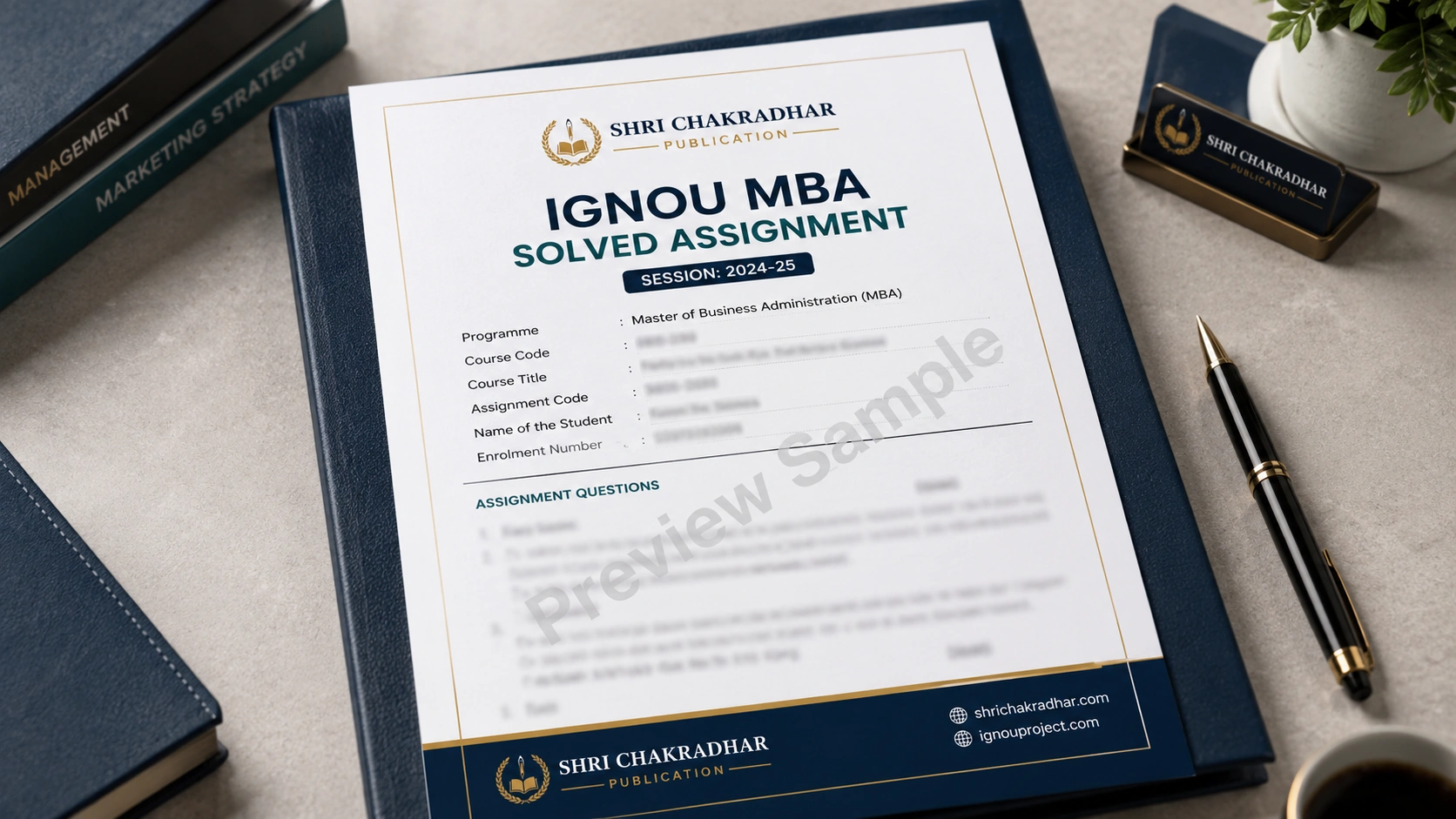ignou mba solved assignment sample