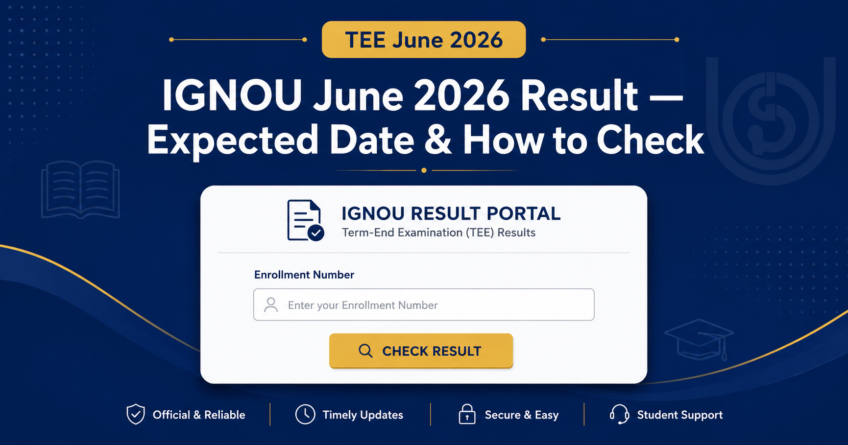 IGNOU June 2026 Result expected date and how to check the TEE result online
