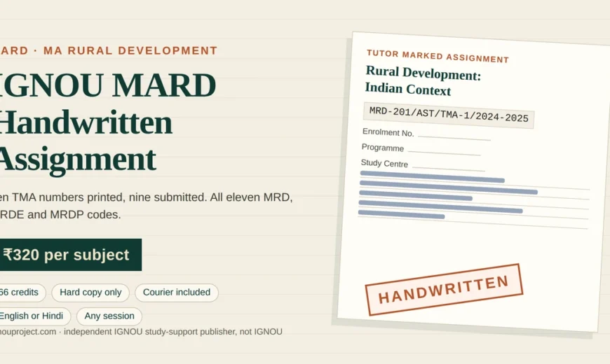 IGNOU MARD handwritten assignment at ₹320 per subject, showing a tilted MRD-201/AST/TMA-1/2024-2025 tutor marked assignment sheet with cover-page fields and a HANDWRITTEN stampIGNOU MARD handwritten assignment at ₹320 per subject, showing a tilted MRD-201/AST/TMA-1/2024-2025 tutor marked assignment sheet with cover-page fields and a HANDWRITTEN stamp